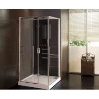 Hot Small Sliding Door deep tray shower enclosures Cabin with Aluminium Frame China Manufacturer