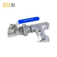 1/2-4 Inch nickel plated cw614n double female pn20 brass ball valve